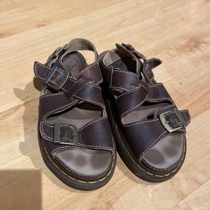 Dr. Martens brown leather sandals, excellent condition